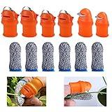 E-TING 12 Pcs Gardening Silicone Thumb Knife Harvesting Tool Finger Plant Fruit Picking Knives Separator Garden Tool
