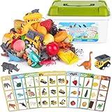 Fimeetoy Sorting Toy for Toddlers, Preschool Learning Activities, Animals Dinosaurs Fishes Farm Vehicles Fruits Vegetables Foods Playset, Fine Motor Montessori Games Gifts for Kids 3+