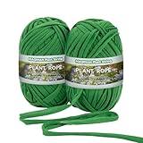 MAQIHAN 2 Pack Garden String - Plant Ties, Garden Twine, Gardening Tape, Tree Support, Stretchy Trap for Trees,Flowers,Green Soft Ties for All Plants All Gardeners(35M/Roll,115FT)