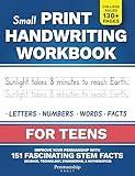 Small Print Handwriting Workbook for Teens: Improve your Penmanship with 151 Fascinating STEM Facts - Science, Technology, Engineering, and Mathematics (Kindle Scribe Only)