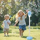 AIERSA Rechargeable Bubble Stand Machine,Height 47 Inches Stand Up Automatic Bubble Machine for Kids,Outdoor Tall Bubble Maker with Lights,Standing Bubble Machine for Parties