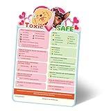 Magnetic List of Toxic & Safe Foods, 9.8x6.7in Feeding Chart Fridge Decorative Magnet, Dogs Shouldn't Eat Reminder Sign, Pet Safety Guide for New Puppy Essentials Owner Shopping Gifts