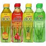 Iberia Aloe Vera Drink with Pure Aloe Pulp, Variety, (Pack of 8) 2 x Original, 2 x Mango, 2 x Pineapple, 2 x Strawberry