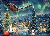 Christmas Northern Lights Jigsaw Puzzles for Adults 500 Pieces Christmas Jigsaws 500 Piece Puzzles for Adults