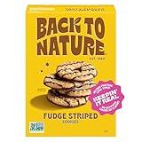 Back to Nature Fudge Striped Cookies, Plant-Based, Non-GMO, Made with Wheat Flour, Snack Happy, 7.7 oz Box