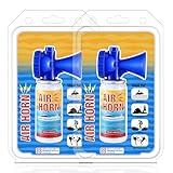 ElectricWise 2 Pack Air Horn, 122dB Very Loud Air Horns Can, Heard Up to 1/2 Mile Away, 1.4OZ Small Boat Air Horns for Safety, Meet US Coast Guard Ideal for Boating, Camping, Hiking, Sporting Events