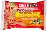 King Oscar Wild Caught Sardines in Extra Virgin Olive Oil, Hot Jalapeno Peppers, 3.75 oz