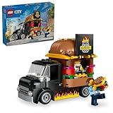 LEGO City Burger Truck Toy Building Set, Fun Gift for Kids Ages 5 Plus, Burger Van and Kitchen Playset, Vendor Minifigure and Accessories, Imaginative Pretend Play for Boys and Girls, 60404