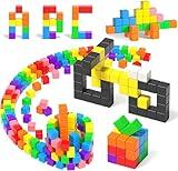 Apluses 54 PCS Magnetic Blocks, Magnetic Building Blocks for Toddlers 3+, Montessori Toys, Magnet Cubes, Preschool STEM Educational Sensory Magnet Toys for Kids Ages 3-5 Year Old Boys and Girls