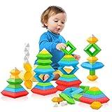 Hieoby Montessori Toys for 1 2 3 4 Year Old Boys Girls Toddlers Preschool Learning Activities 30Pcs Building Blocks Stacking Educational Toys STEM Sensory Gifts for Kids Age 1-2 2-4