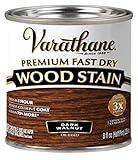 Varathane Premium Fast Dry Wood Stain, Half Pint, Dark Walnut