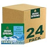 Irish Spring Icy Blast Bar Soap for Men, Mens Soap, Smell Fresh and Clean 12 Hours, Men Bars Washing Hands Body, Mild Skin, Recyclable Carton, 24 Pack, 3.7 Oz