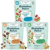 Shameless Pets Crunchy Cat Treats - Kitty Treats for Cats with Digestive Support, Natural Ingredients Kitten Treats with Real Ingredients, Healthy Flavored Feline Snacks - Variety Pack, 3-Pk
