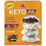 Atkins Keto Cookies & Crème Clusters, Gluten Free, High Fiber, Low Carb, Keto Friendly, 8 Count