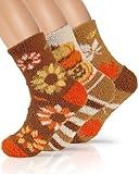 TEHOOK 4X Thicker & 2X Softer Fuzzy Socks - Cozy Warm Fluffy Fall Socks - Halloween Gifts, Size 6-12