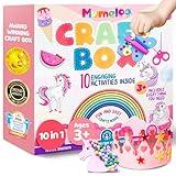 Mumaloo Unicorn Craft Box - 10 Fun Arts and Crafts for Kids Ages 4-8, No Mess, Educational, Mermaid Art Projects, Toddler Crafts & Activities Kit with Supplies, Gift for Girls 3 4 5 6 7 8 Years Old