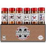 THE TAILGATE FOODIE Rare Pitmaster Gourmet Seasonings | 8 pc Grill Essentials Gift Set | 6 Secret Competition BBQ Spice Blends for Ribs, Pork, Brisket, Chicken, Fish, Steak *Great Christmas Gift*