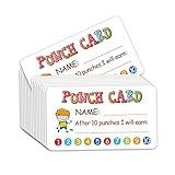 Punch Card, 100pcs Reward Incentive Card for Teacher, Behavior Chart for Kids, Homeschool Classroom Supplies for Motivation