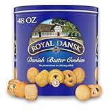 Royal Dansk Danish Butter Cookies, 48oz Exclusive Tin, Traditional Assortment, Made with Real Butter, Perfect for Sharing with Recyclable Tin