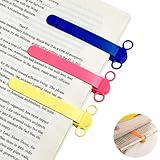 MOTEERLLU 3pcs Silicone Automatic Bookmarks with Pen Holder, Cute Book Marks Gifts for Reading Women, Men, Kids, Book Lovers, Readers, Unique Book Page Holders & Accessories