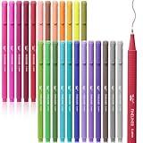 Mr. Pen- Fineliner Pens Colored, 24 Pack, Ergonomic Triangular Colorful Barrels, 0.4mm Fine Liner Pens