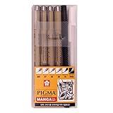 Sakura Pigma Manga Basic Set (005, 01, 05, 08, FB, White)