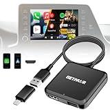 GETPAIRR 4-in-1 Car TV Mate Max Adapter Support HDMI Input, Wireless CarPlay & Android Auto, Screen Mirroring, Compatible with Fire TV Stick, Gaming Console, Tv Box, for 98% Cars with Wired CarPlay
