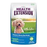 Health Extension Little Bites Dry Dog Food for Small Breeds, Chicken & Brown Rice Recipe, with Probiotics & Superfoods for Digestion & Coat Health, 4 lb bag (Pack of 1)