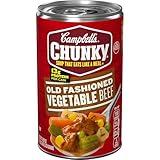 Campbell’s Chunky Soup, Old Fashioned Vegetable Beef Soup, 18.8 Oz Can