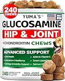 Glucosamine for Dogs - 240 Chews - Hip and Joint Supplement for Dogs - Advanced Glucosamine Chondroitin Treats with MSM - Joint Pain Relief - Large & Small Breed - Mobility Support - Made in USA