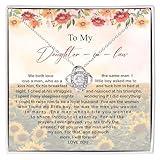Chiside Daughter In Law Gifts From Mother In Law, Necklace For Her From Mom And Dad, Birthday Gift For Her With Message Card And Gift Box, Meaningful Gifts For Bonus Daughter