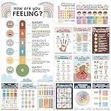 Decorably 15 Social Emotions Poster for Classroom, 11x17in Matte-Laminated Educational Emotions Chart for Kids, Feelings Poster for Kids - Bulletin Boards, School Hallways, Home Study Room