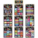 Fiupan Hispanic Heritage Month Poster - 10Pcs Spanish Hispanic Culture Motivational Quotes Famous Figures Poster Set, Latin American National Wall Decoration Supplies for School Classroom Home Office