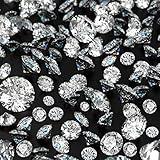 Hicarer 800 Pieces Diamond Decorations Acrylic Diamond Table Scatter Crystals for Table for Vase Fillers Party Decorations(12, 8, 6, 3, 2mm,Clear)