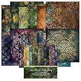 Aesthetic Scrapbook Paper Pad Vintage Patterned Paper 6×6,24 Sheets Single-Sided Boho Scrapbooking CardStock Papers Pad for Holiday Cardmaking DIY Origami Journaling.