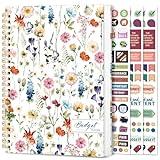 Aesthetic Budget Planner - Monthly Finance Planner with Expense Tracker, Undated Bill Organizer, Budget Notebook to Manage Your Finances, Account Budget Book with Colorful Pattern - Wildflowers