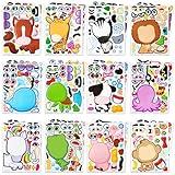 JOYIN 24 Sheets 9"x6" Make a face Stickers for Kids, Make Your Own Stickers with Unicorn, Dinosaur, Sea and Safari Animals, Party Favors Kids Crafts, Goodie Bags Stuffers Classroom Activities