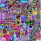 Water Bottle Stickers 200 Pcs Cool Neon Sticker Packs, Prizes for Kids Classroom Reward, Waterproof Vinyl Stickers for Water Bottles Laptop Skateboard Scrapbooking Journaling Notesbook Luggage etc