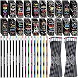 TecUnite 240 Pcs Inspirational Pencils Bookmarks 120 Set Motivational Bookmarks Thermochromic Color Changing Pencils Back to School Supplies for Student Reading Classroom Teacher Positive Reward Gift