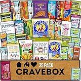 CRAVEBOX Healthy Snack Box (35 Count) Halloween Variety Pack Care Package Gift Basket Kid Men Women Adult Nuts Health Nutrition Assortment College Back to School