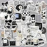 61pcs Vintage Black & White Fashion Style Stickers Aesthetic VSCO Stickers for Water Bottles DIY Decorate Skateboard Computer Phone Decals (Vintage Stickers)