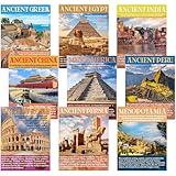 Pasimy 9 Pcs Ancient Civilizations Posters Bulk World History Social Studies Classroom Decorations Multicultural Bulletin Board Poster Art Print for Middle High School Teacher Wall,14'' x 11''