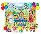 Little Folk Visuals Felt Fun: Birthday Party Precut Flannel/Felt Board Figures with 13x15 Inches Mounted Playboard, 26 Pieces Set