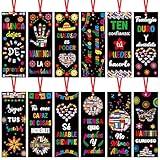 Xqumoi 120Pcs Hispanic Heritage Month Bookmarks with Ribbons - Spanish Speaking Countries Latino American Festival Motivation Decorations for Book Lovers Student Rewards Classroom Handout Supplies