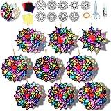 FunCharm 36 Packs Mandala Suncatcher Crafts Kit for Kids, Window Arts and Crafts Kit Stained Glass Oenaments DIY Paper Craft Kit for Sunday School Christian Classroom Party Favors Ages 4 8 12