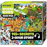 QUOKKA 1000 Piece Puzzle for Adults Norse Gods – Adult Puzzles with Secret Tasks & Immersive Audio Story of Ancient Myths and Legends for Deep Relaxation for Challenge Puzzle Lovers