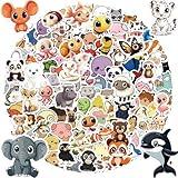 TIT COOPOPE 106PCS Non-Repeating Cate Animal Theme Stickers, Vinyl Waterproof Holiday Party Stickers, Kids and Youth Adult Games Treats Classroom Crafts Favors Gifts(106PCS Animal)