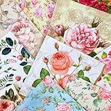 Keep Unique Mystery Pack Decoupage Paper Napkins, 20-ct Assorted Surprise Napkins, Decorative Napkins Floral for Art Craft Junk Journal, Scrapbooking, 20 Different Flower Designs