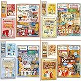 Ancient Bundle Mysteries in Time Activity Pack for Kids Aged 6-11, with History Book & Magazine, Perfect for Screen-Free Plane, Travel, Holiday, Wedding, Homeschool Fun