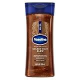 Vaseline Glazed and Glisten Golden Hour Body Gel Oil Glow Vanilla Cocoa Shimmering with Ultra-Hydrating Lipids and 100% Pure Cocoa Butter, 6.8 Oz